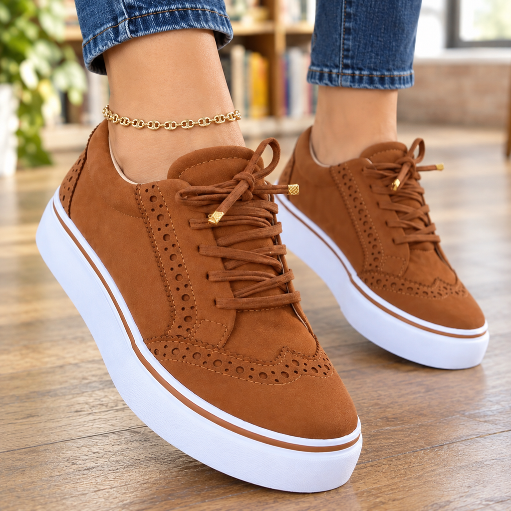 Bellora Brogue Sneakers - Feature Close-up