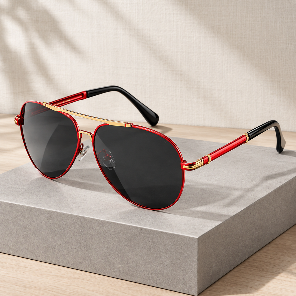 Bolzano Aviator Sunglasses - Red