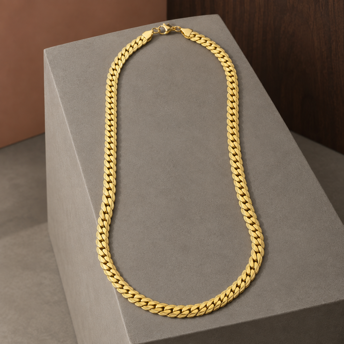 Kensington Textured Necklace - Gold