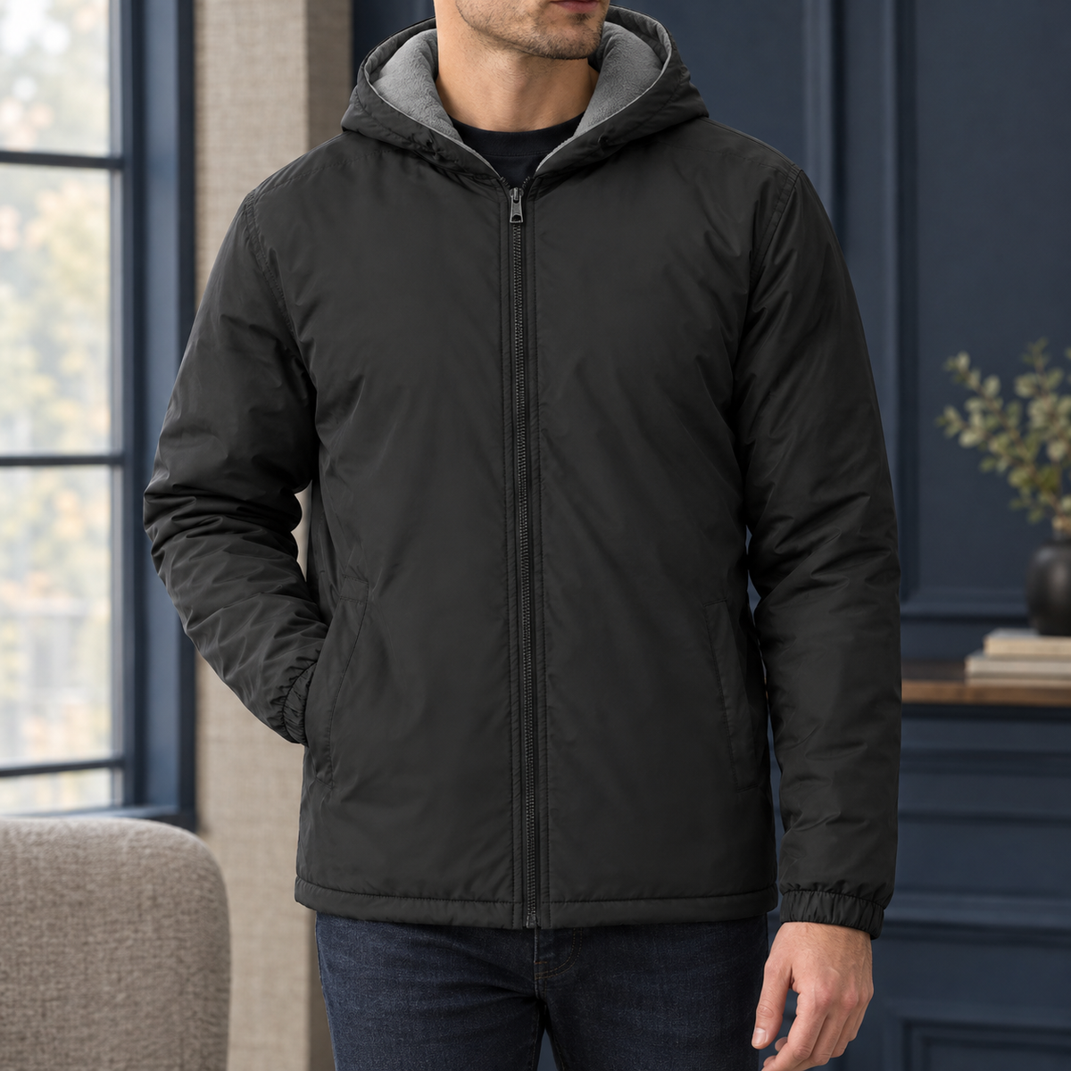 Oliver Hooded Jacket - Black