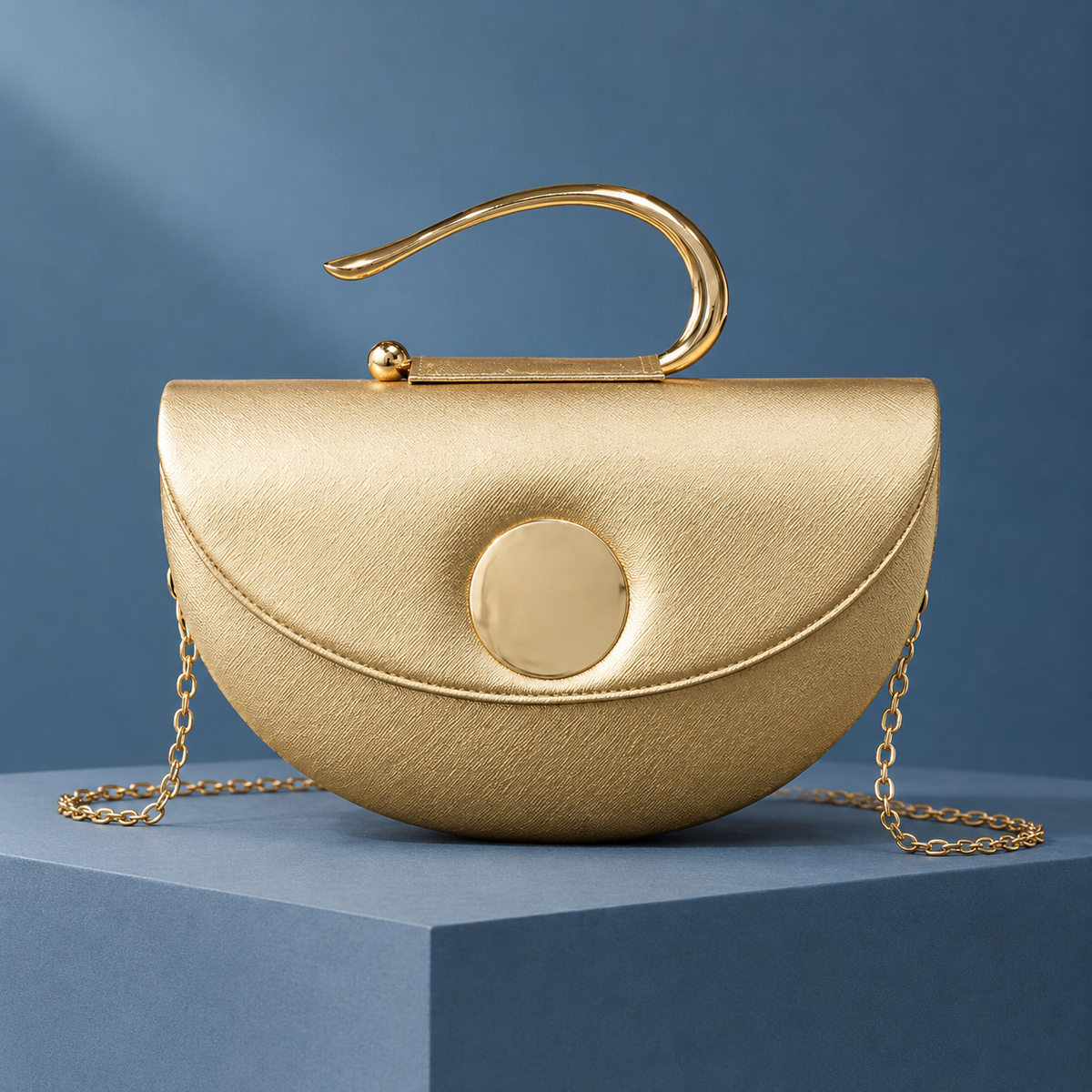 Delano Half Moon Handbag - Gold (Matte)