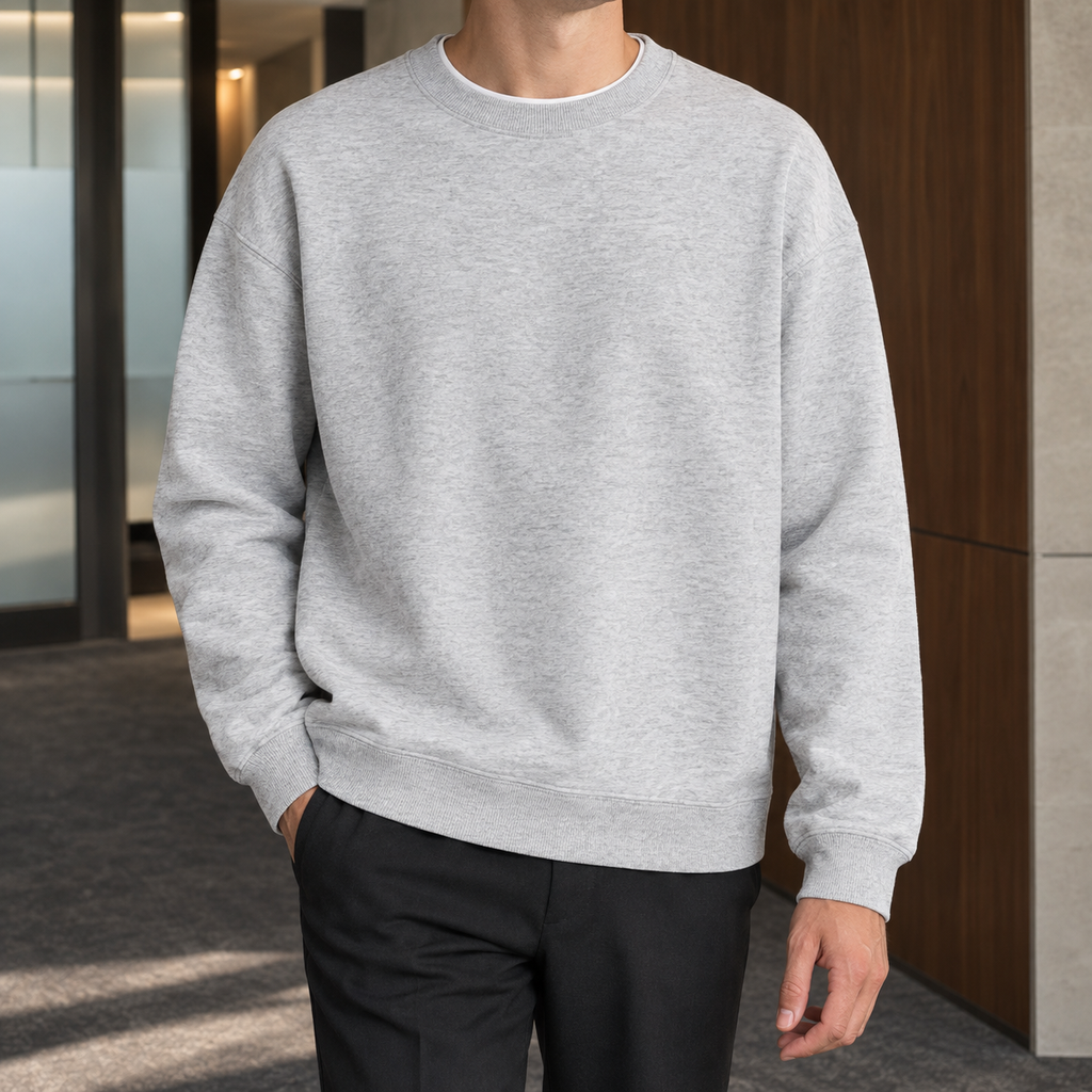 Nico Oversized Sweatshirt - Light Gray Marl