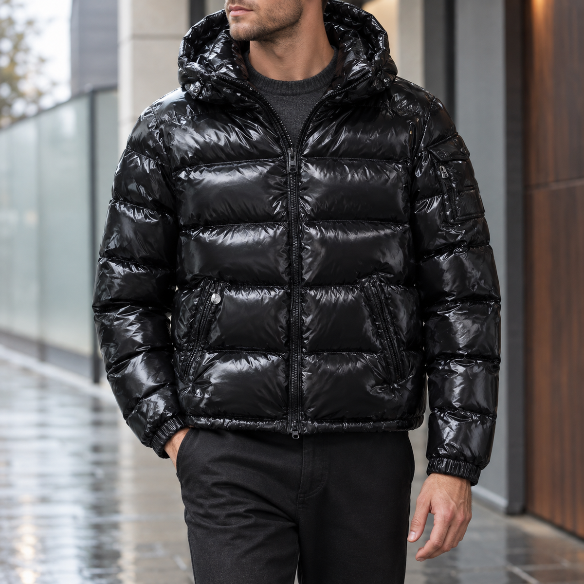 Vaughn Puffer Jacket - Black