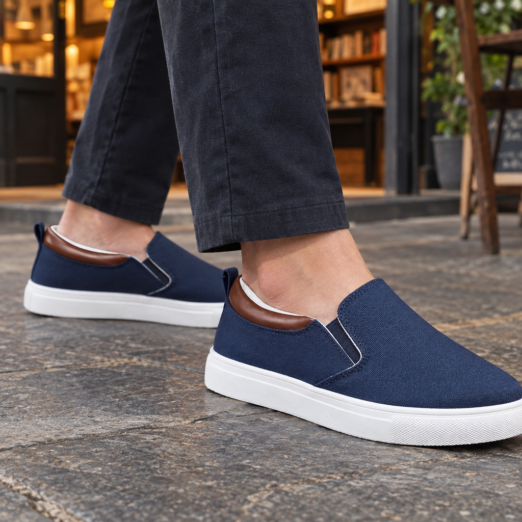 Taormina Slip-On Sneakers - Navy Blue