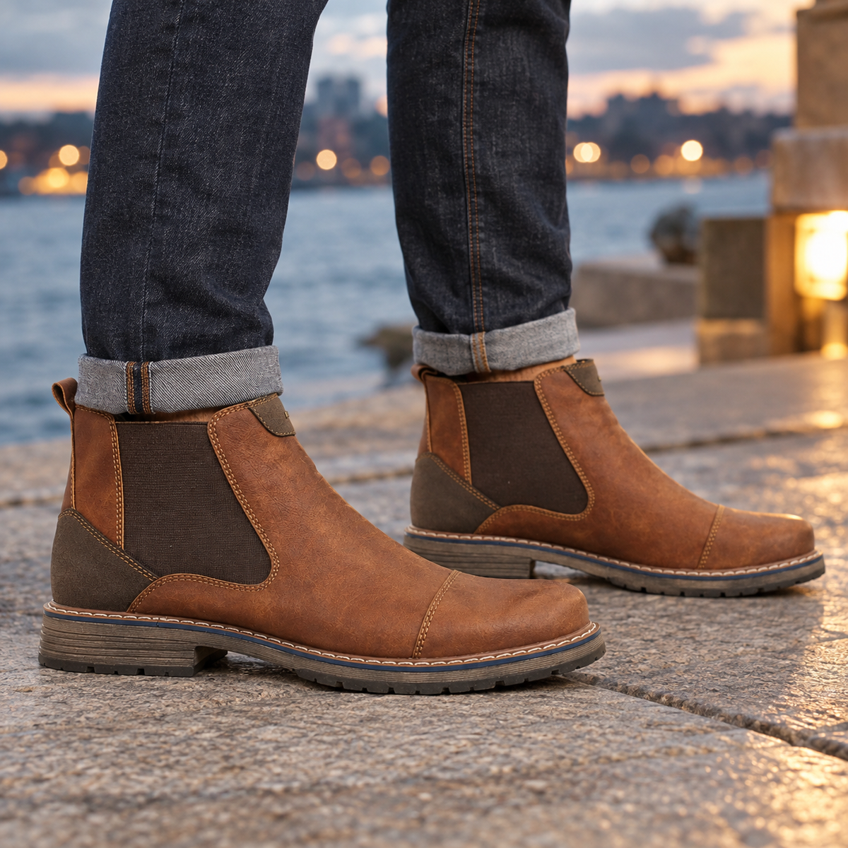 Prato Buckle Boots - Dark Brown
