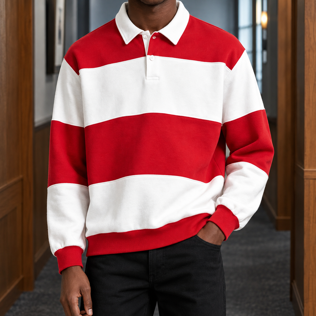 Stanley Rugby Polo - Red And White
