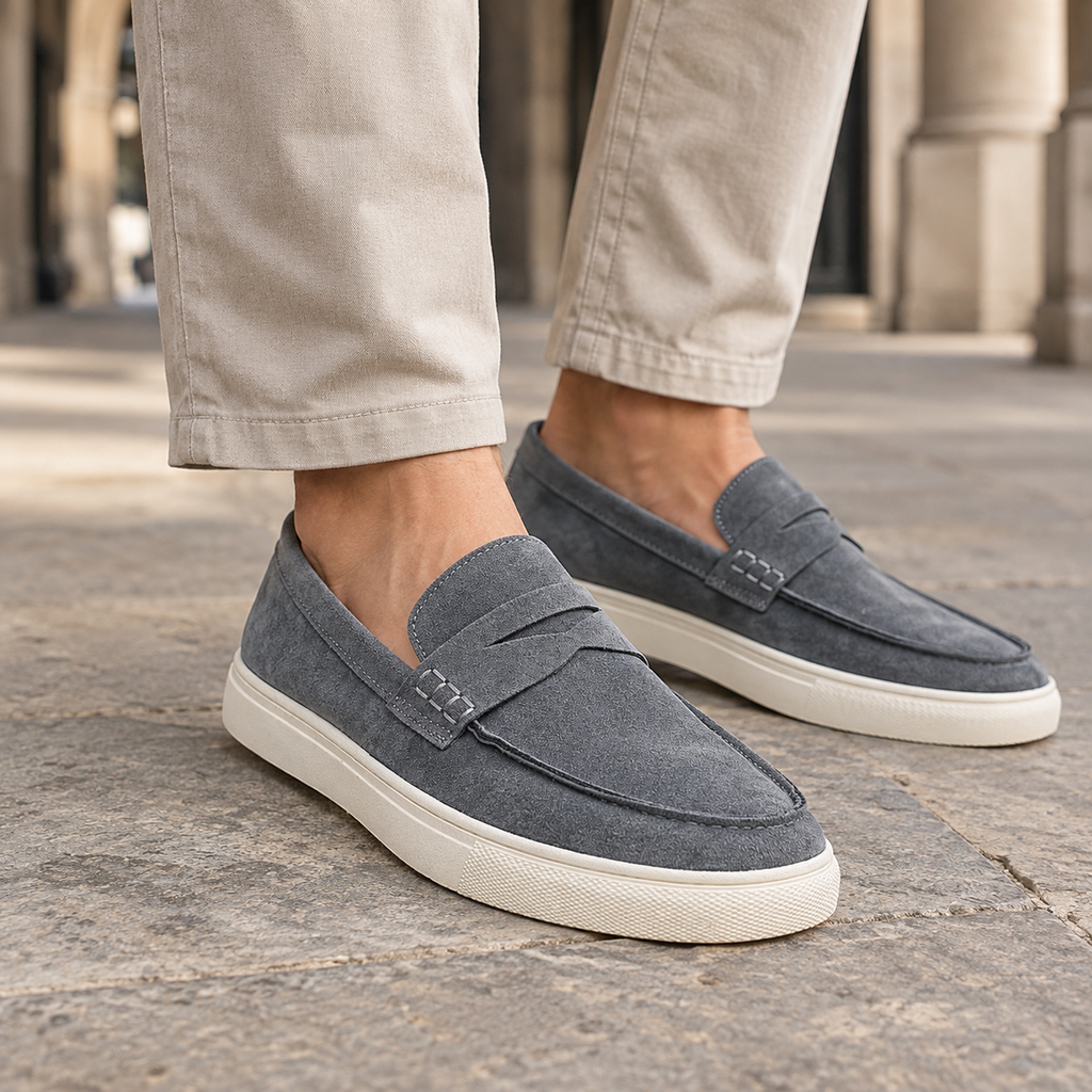 Campani Suede Loafers - Gray