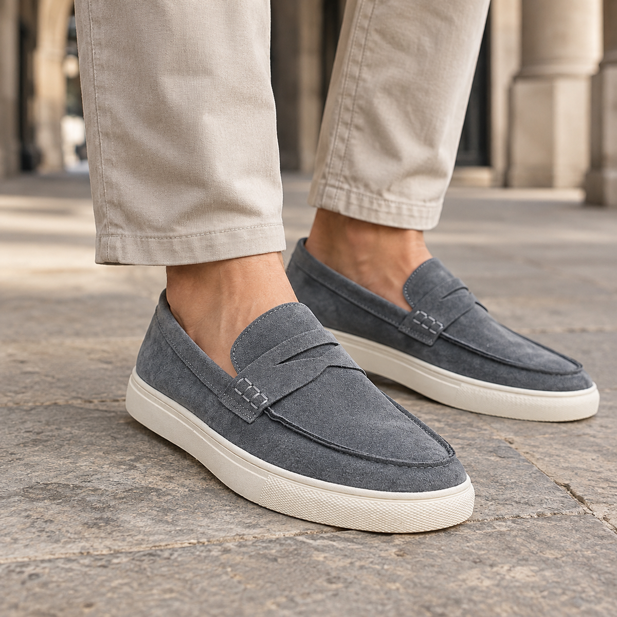 Campani Suede Loafers - Gray