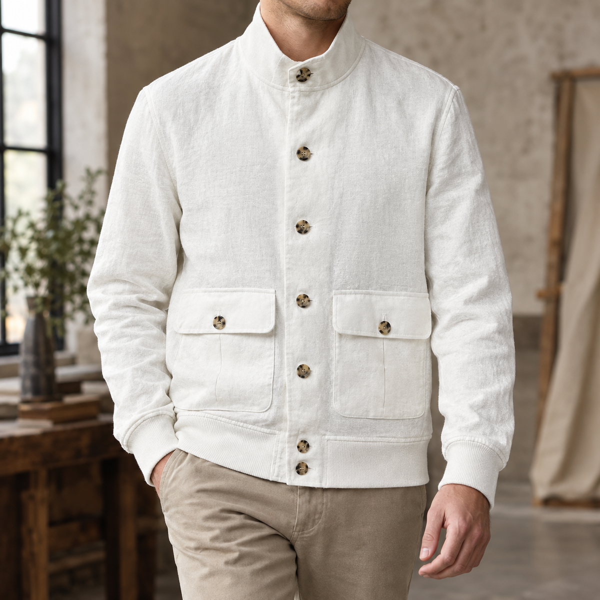 Fulbert Utility Jacket - White