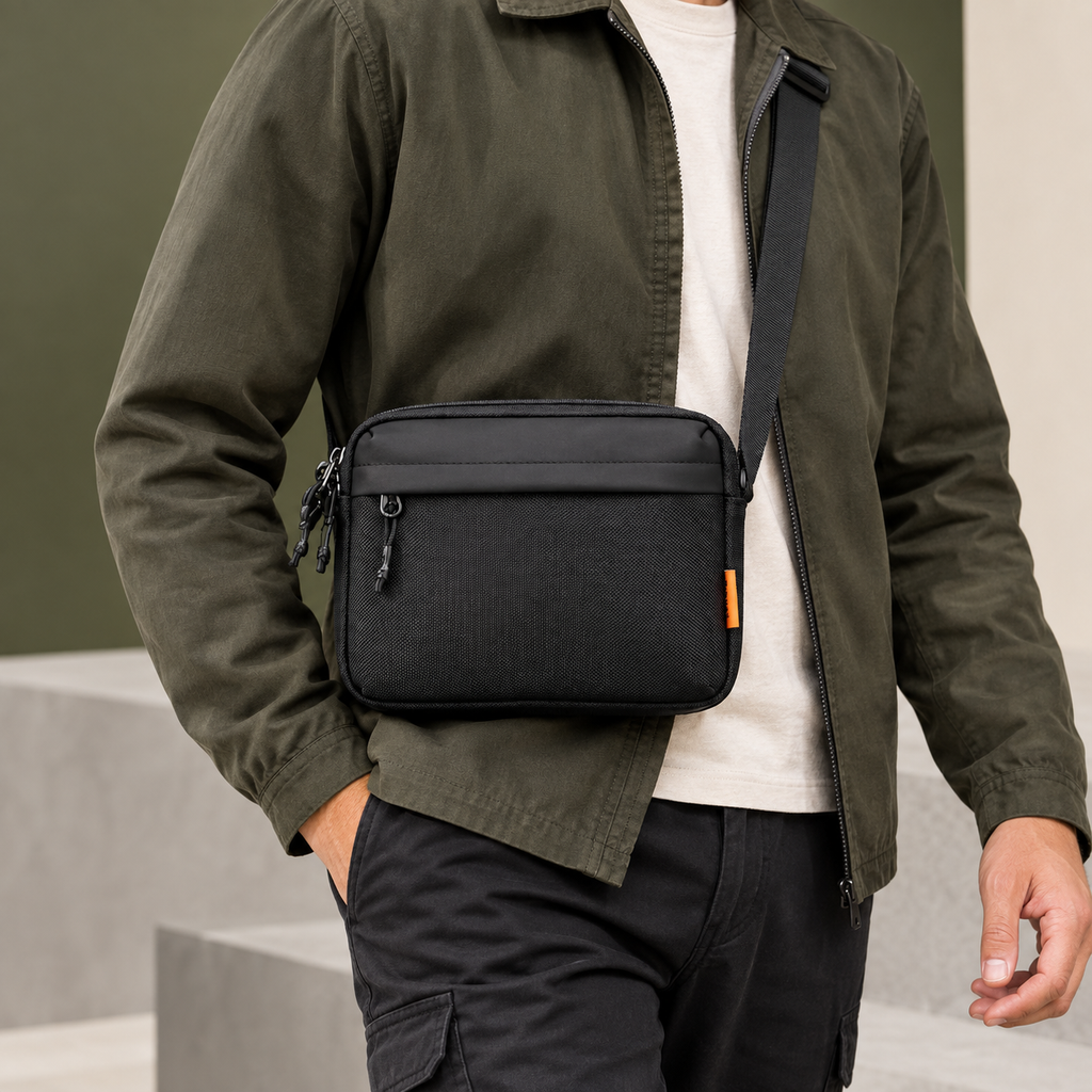 Albizzi Utility Crossbody Bag - Black