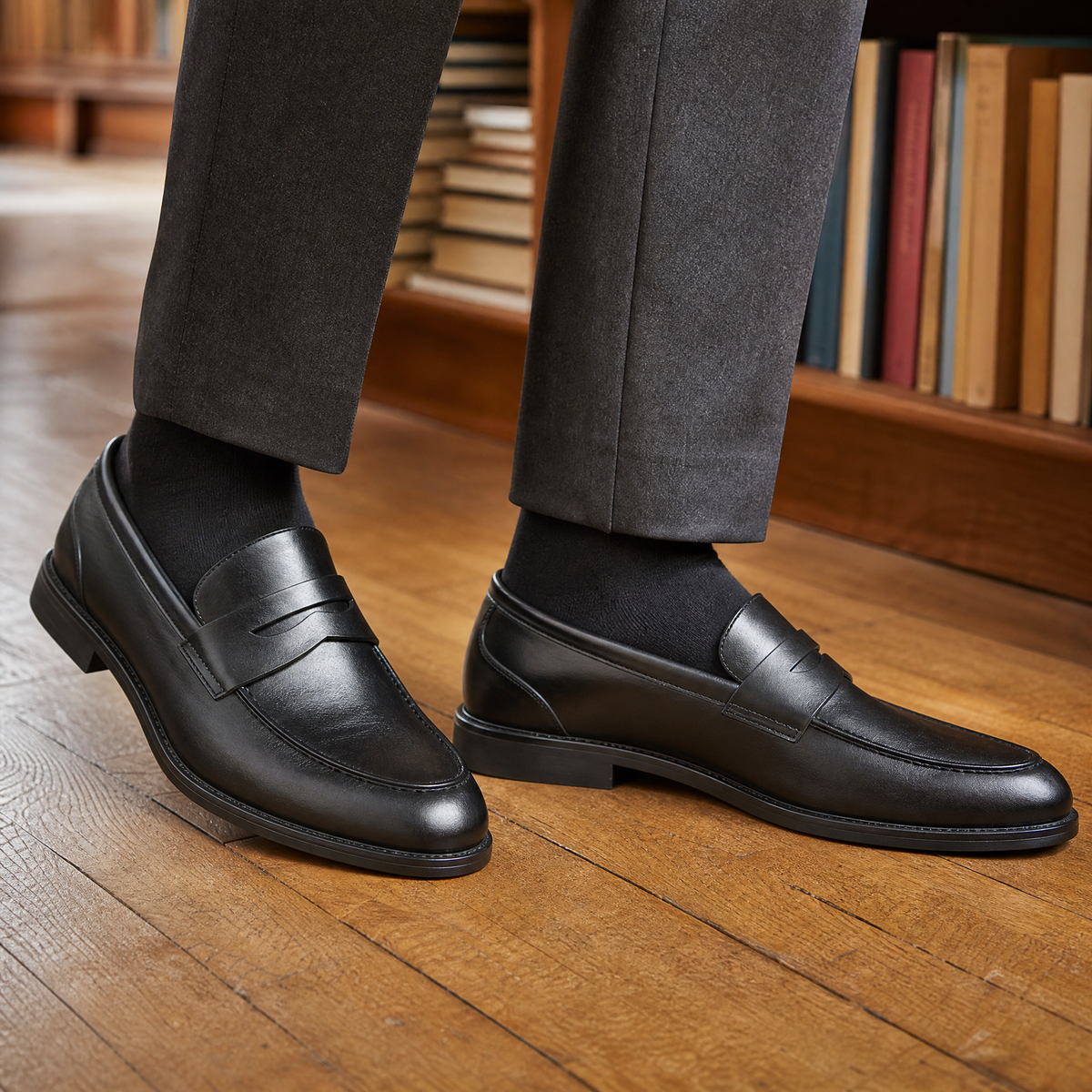 Melis Penny Loafers - Black
