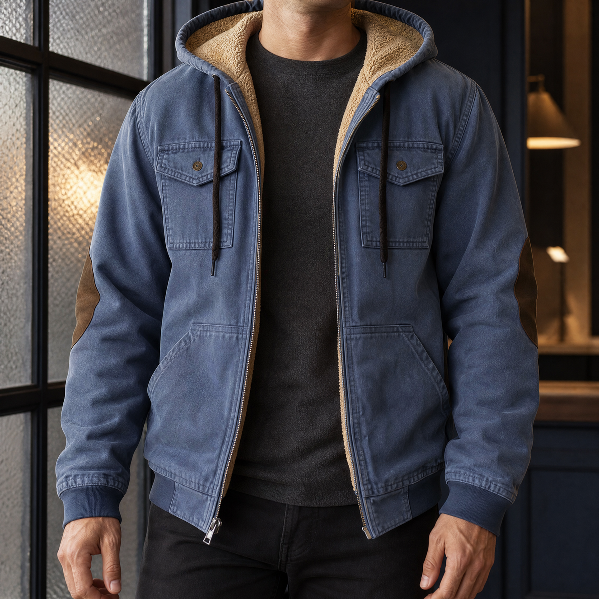 Dario Hooded Jacket - Blue