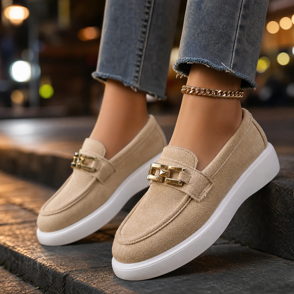 Basile Platform Loafers - Khaki