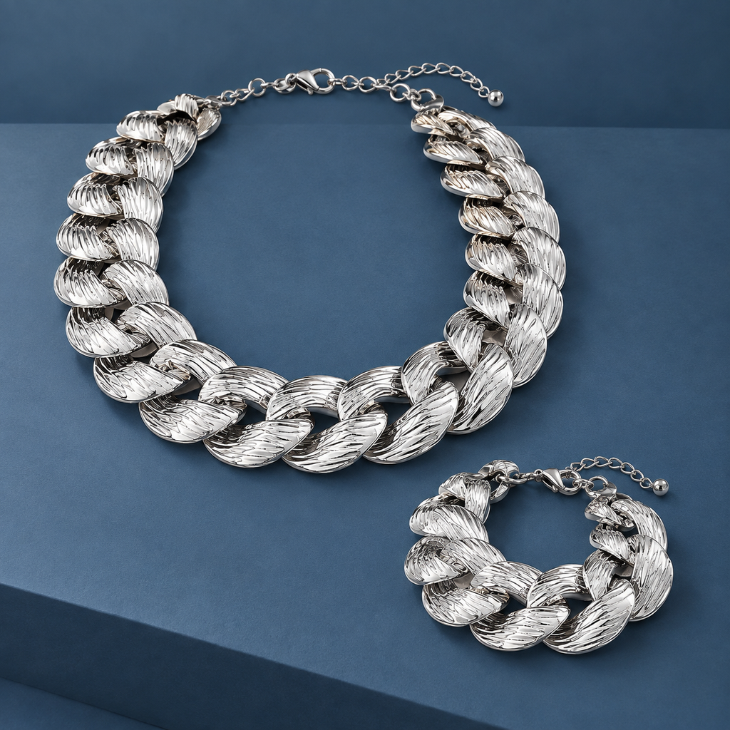 Lazzari Chunky Chain Set - Silver