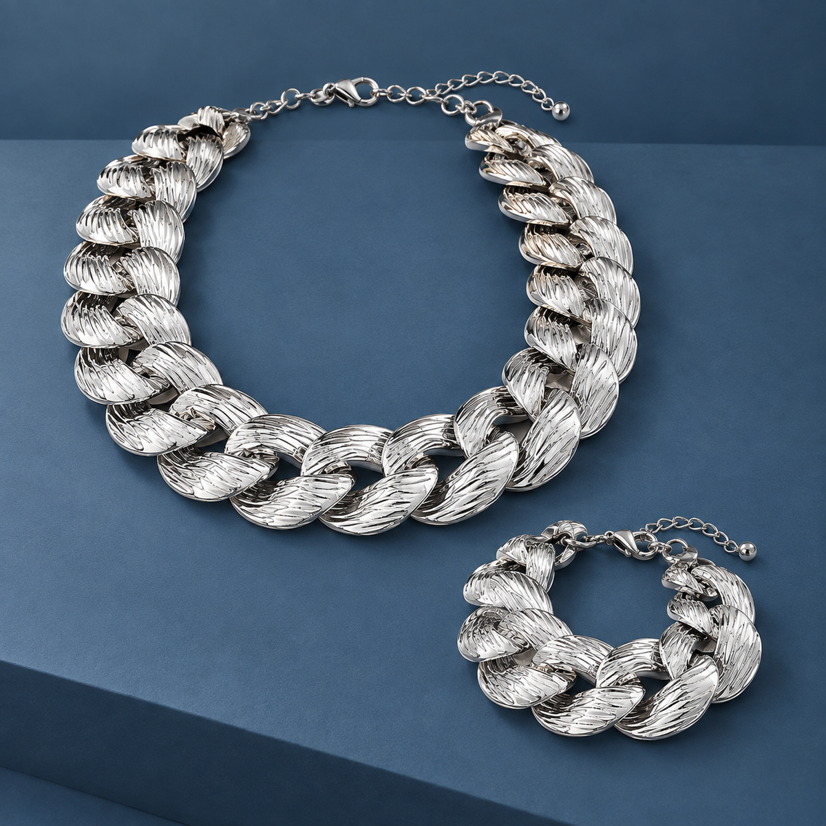 Lazzari Chunky Chain Set - Silver