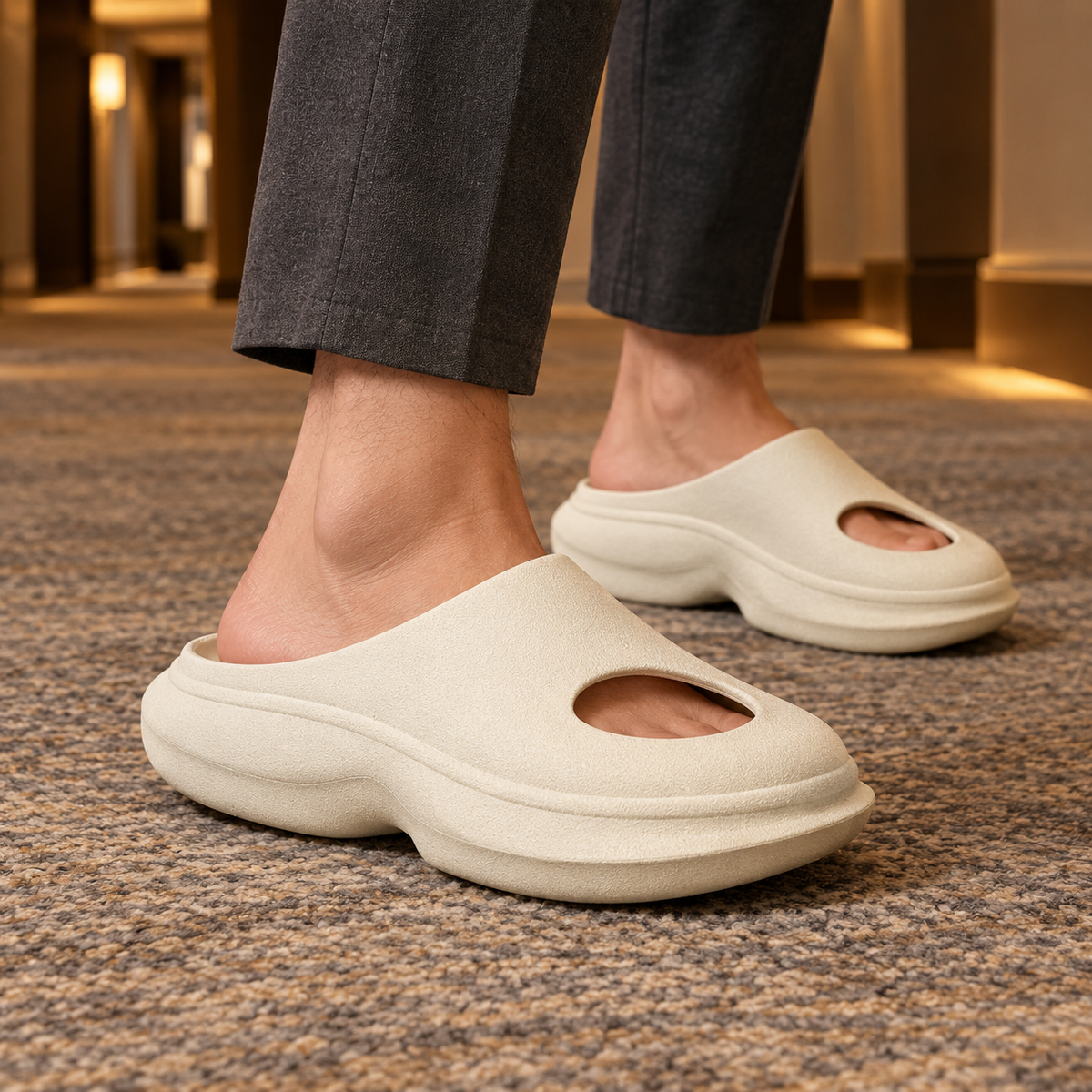 Siena Cutout Clogs - Beige