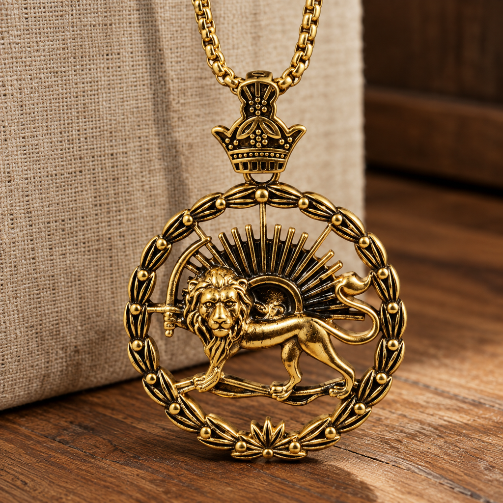 Giuliani Lion Pendant - Gold (plain)