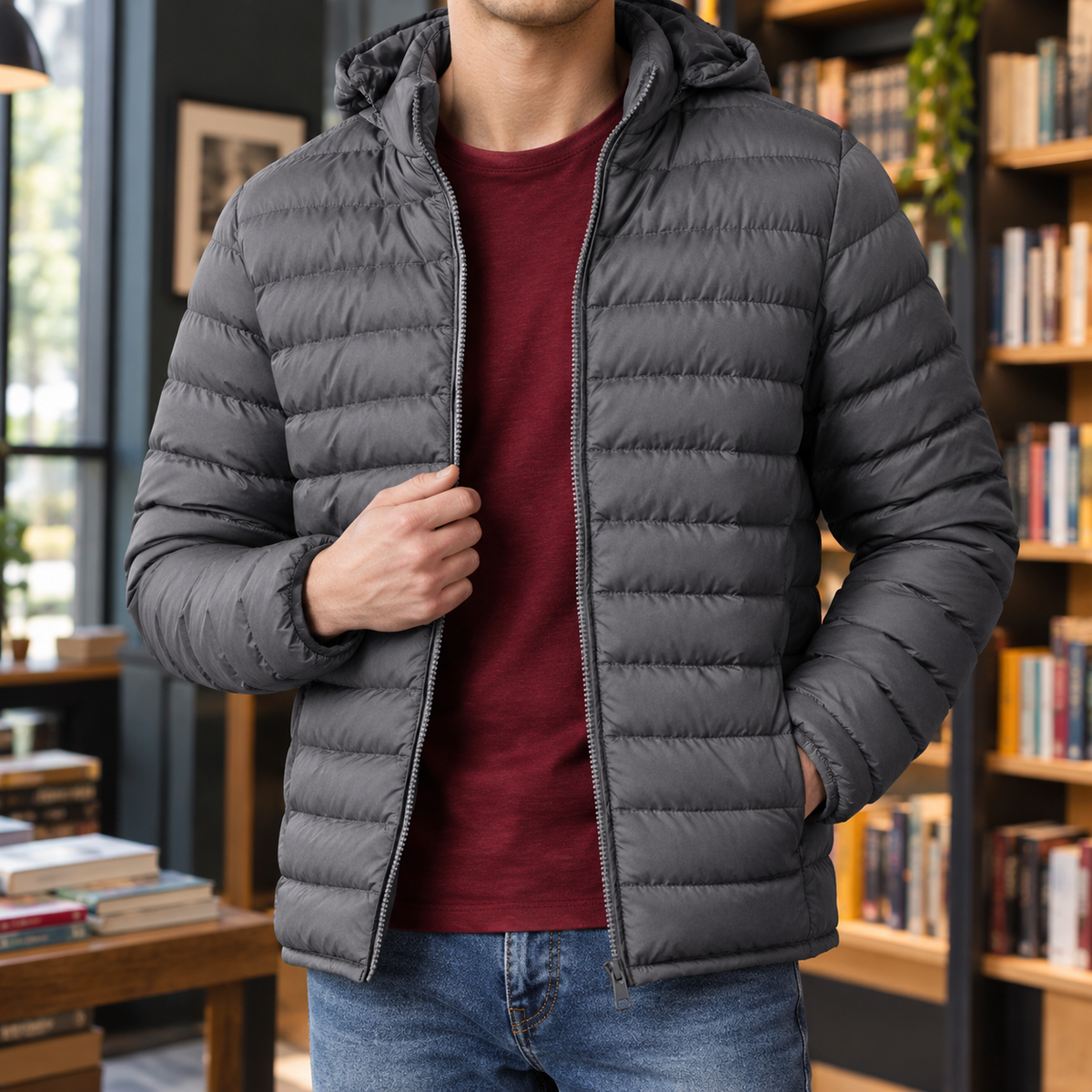 Hadrian Hooded Jacket - Gray