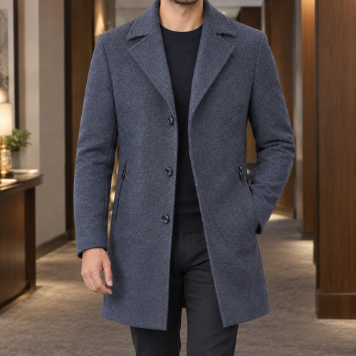 Aaron Tailored Coat - Blue