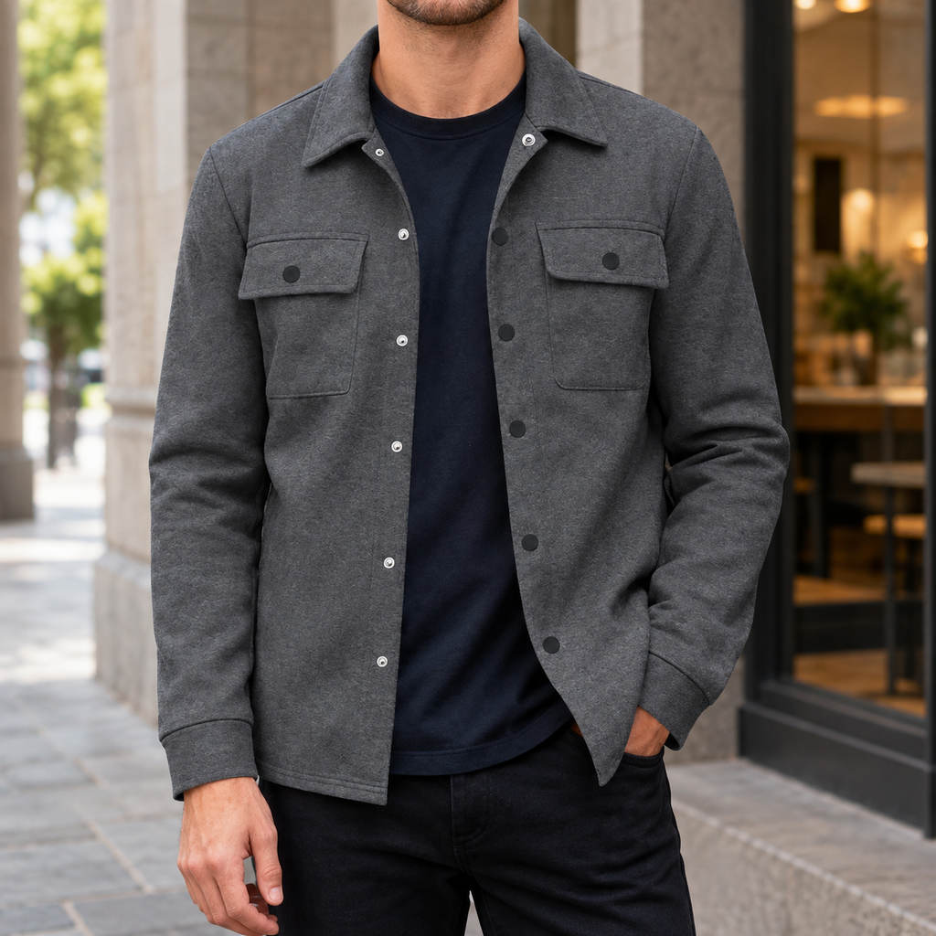 Mason Utility Overshirt - Dark Gray