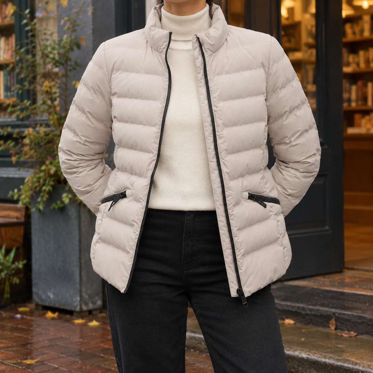 Marlene Quilted Jacket - Beige