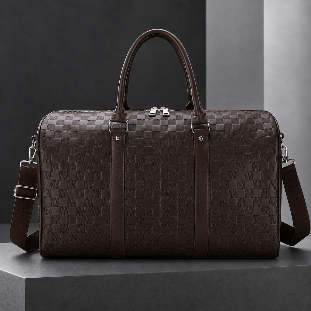 Lavagna Woven Weekender Bag - Brown