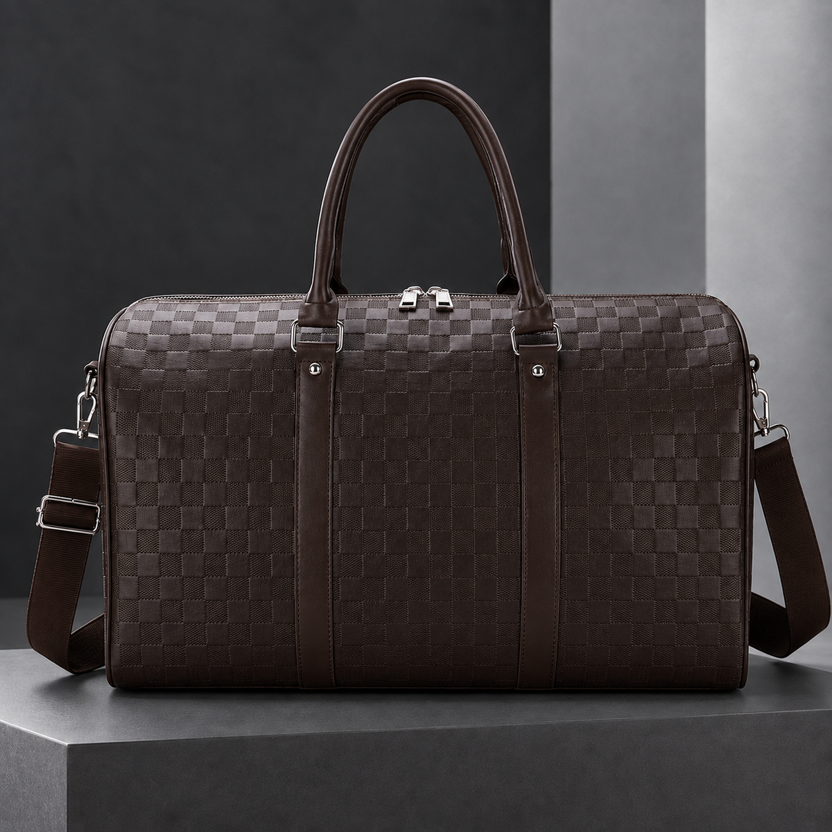 Lavagna Woven Weekender Bag - Brown