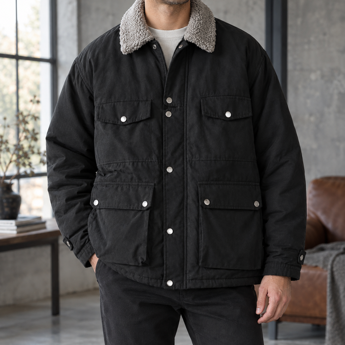 Florian Utility Jacket - Black