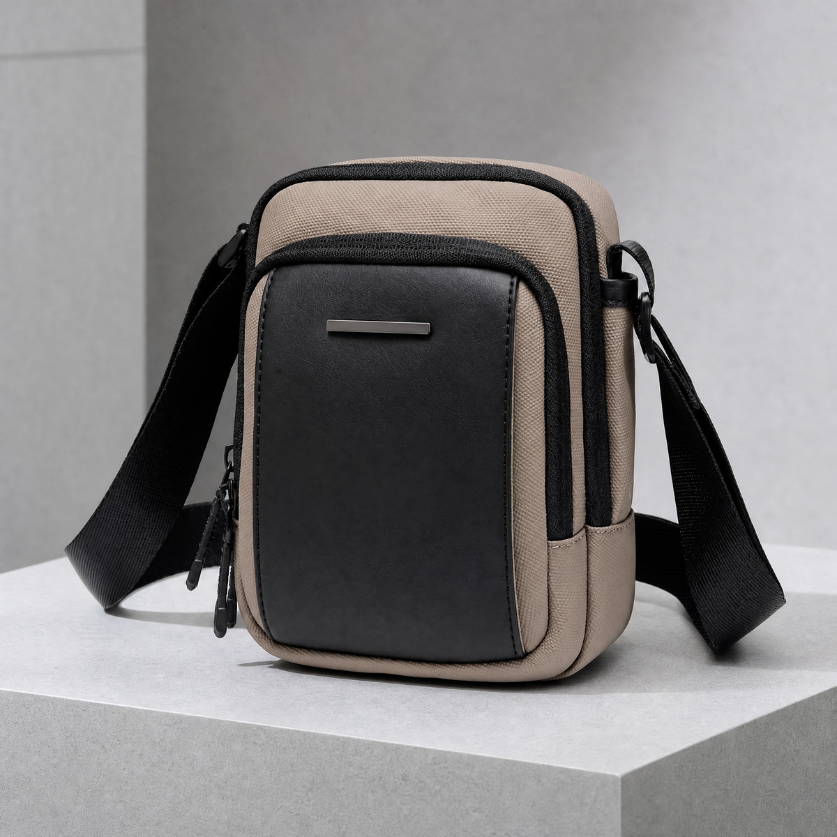 Argentieri Compact Crossbody Bag - Khaki