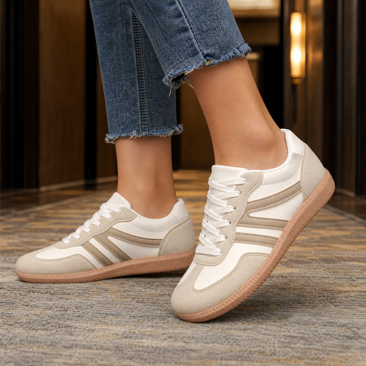 Ravello Retro Sneakers - Beige