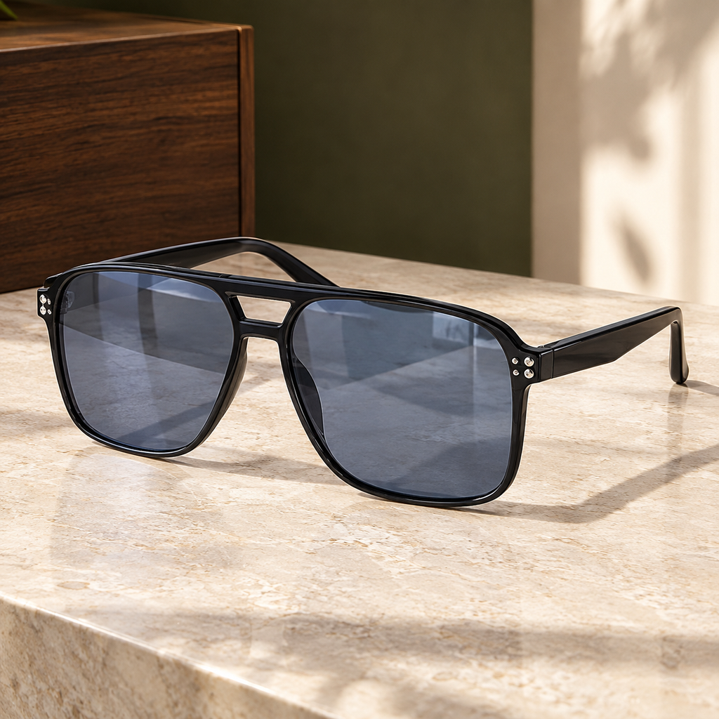 Sanguineti Retro Sunglasses - Smoke Blue