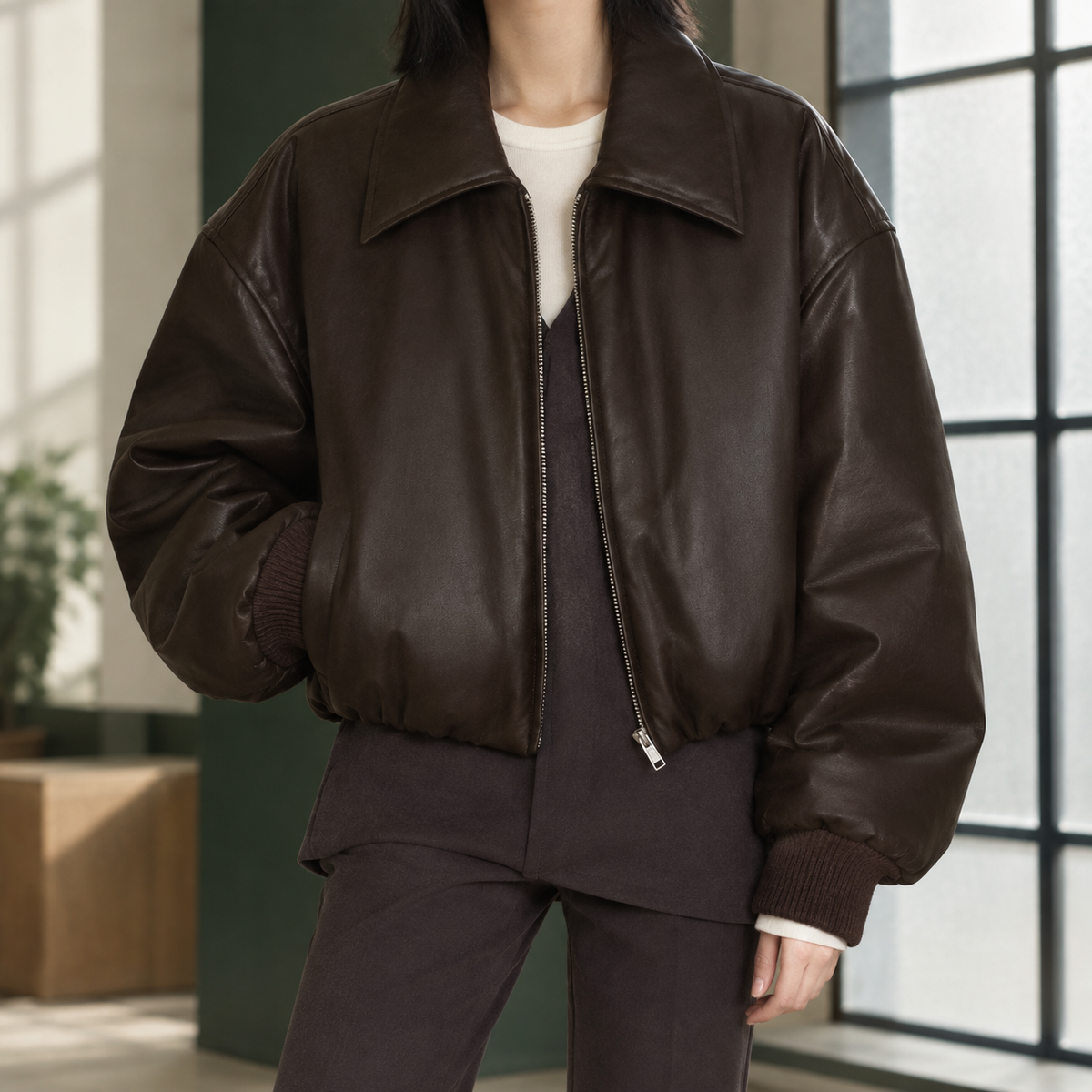 Jacinta Bomber Jacket - Brown