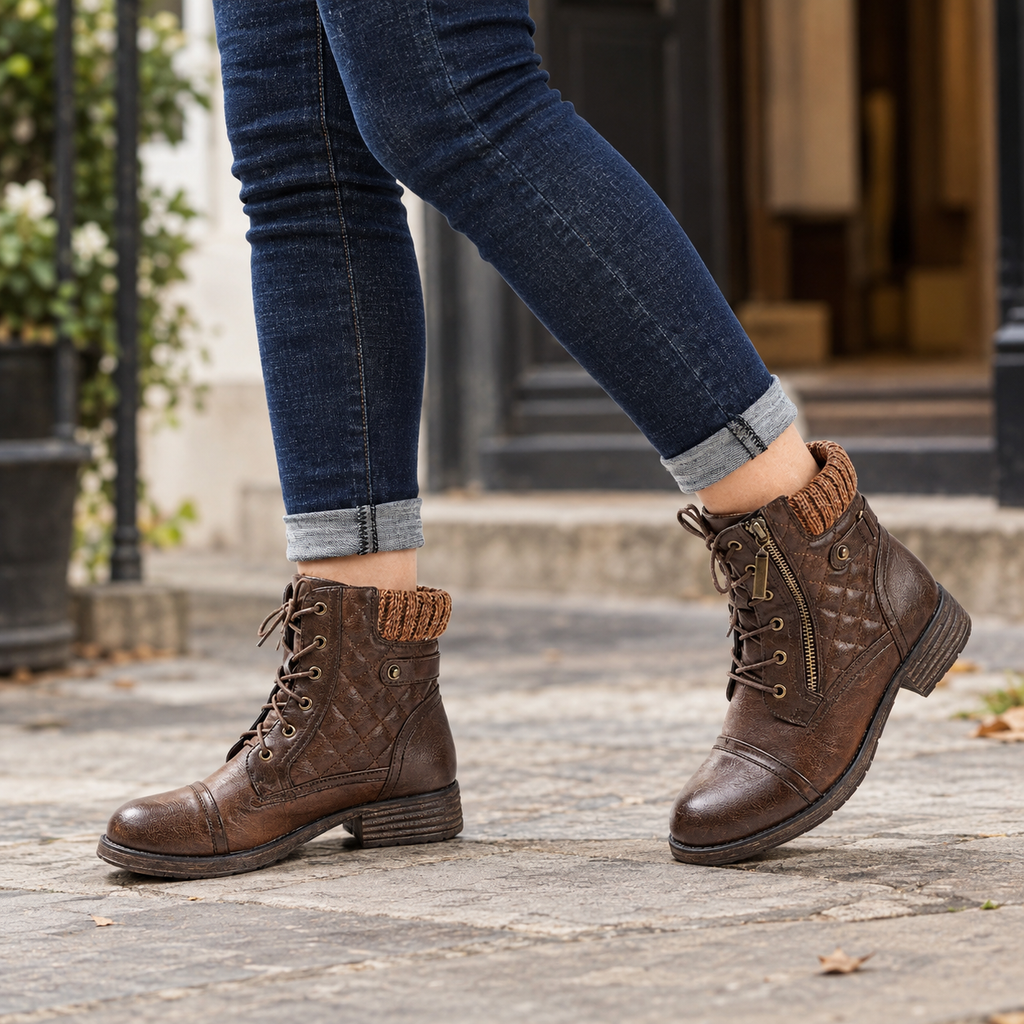 Damiani Lace-Up Boots - Brown