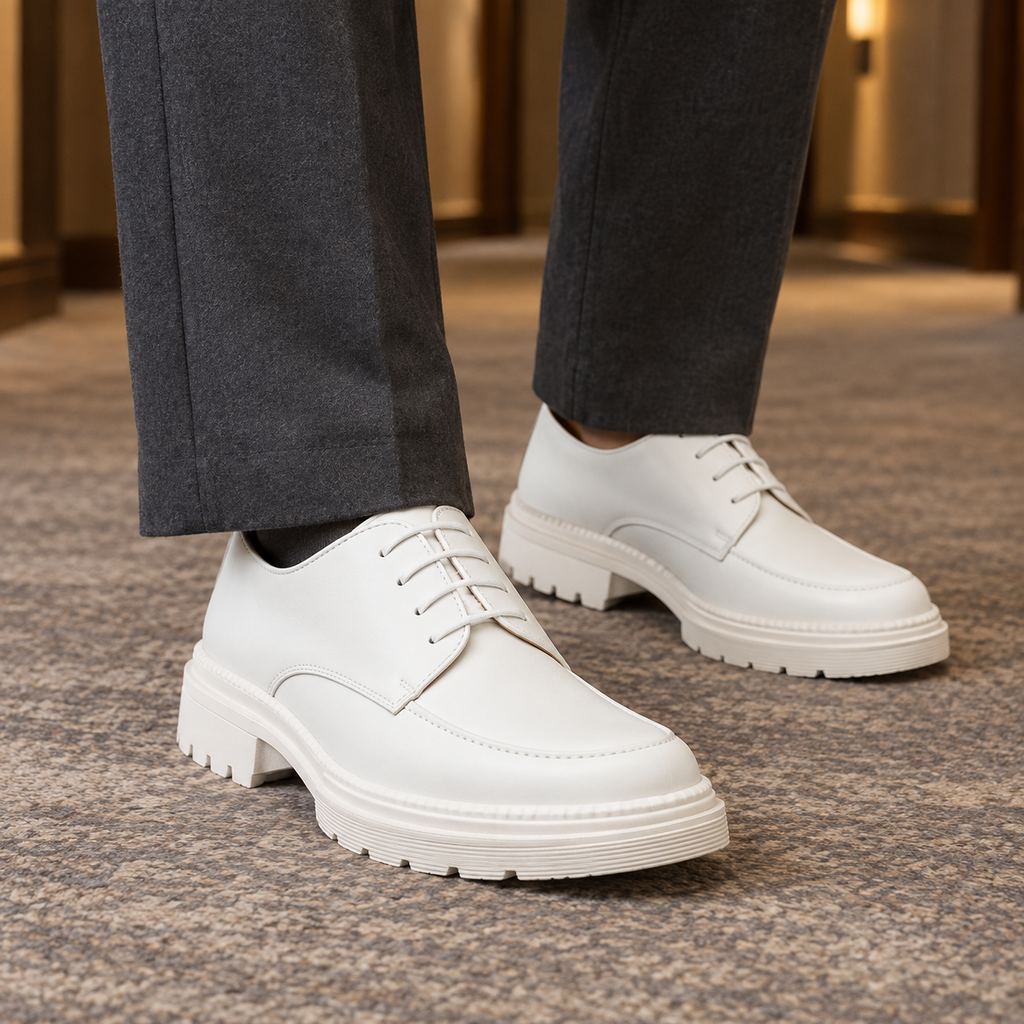Recanati Leather Derby Shoes - White