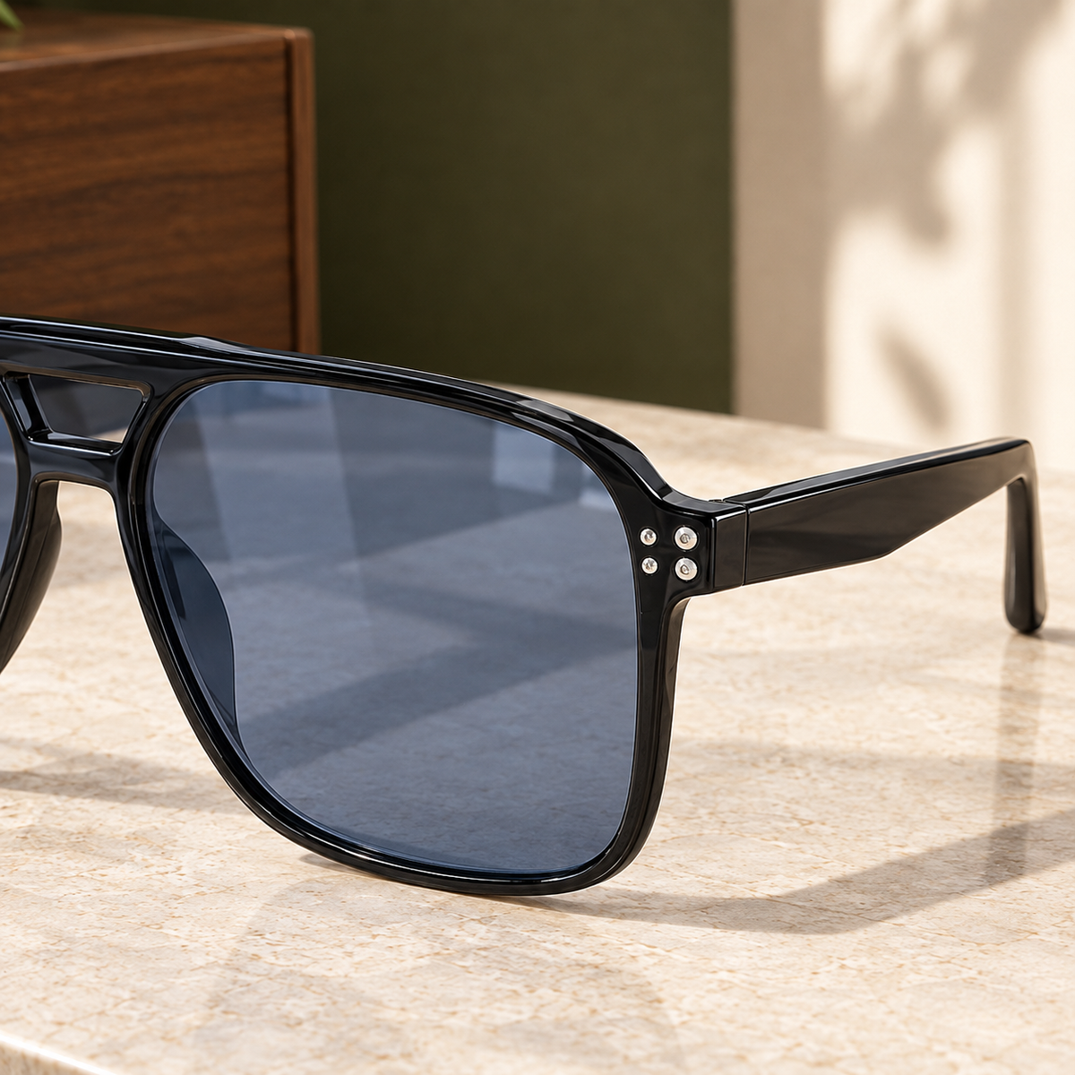 Sanguineti Retro Sunglasses - Lead Product Detail