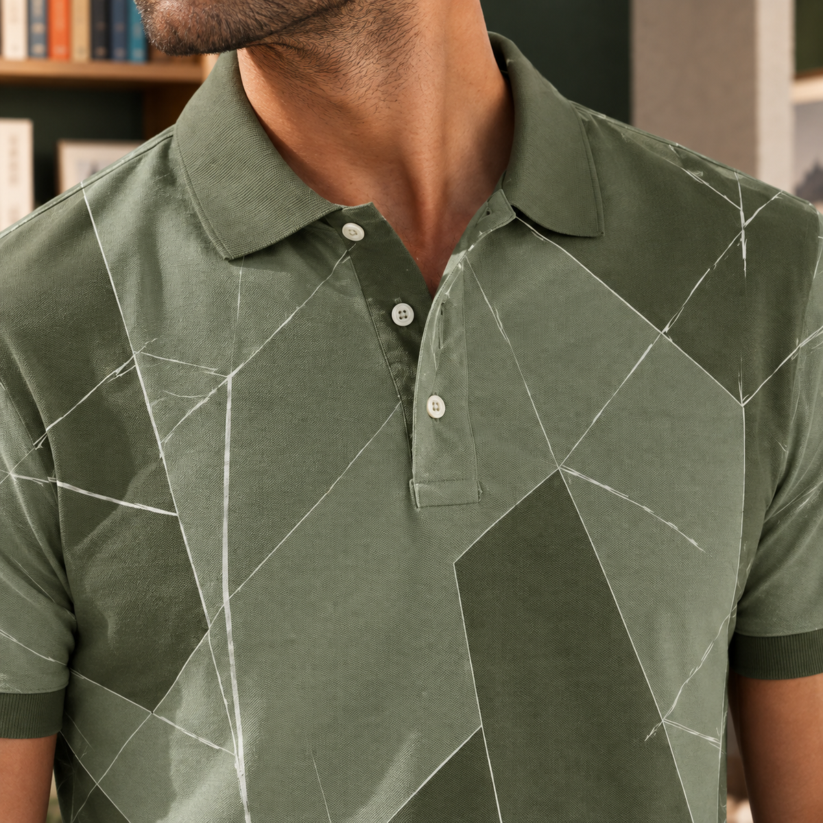 Lysander Geometric Polo - Lead Product Detail