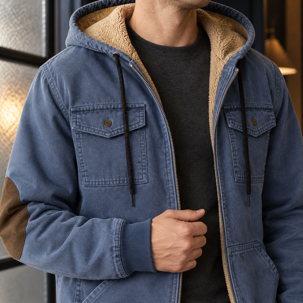 Dario Hooded Jacket - Lead Product Detail