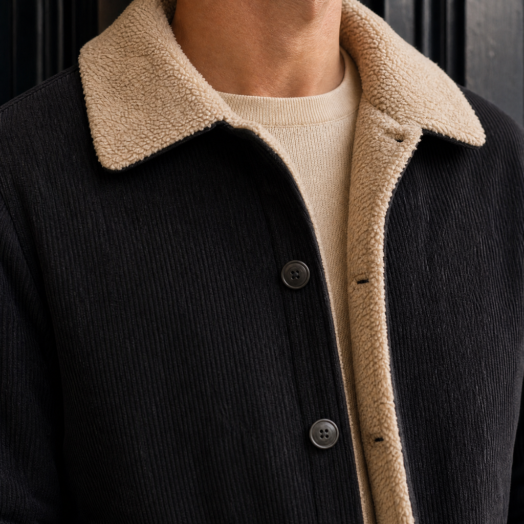 Lachlan Fleece Lined Jacket - Lead Product Detail