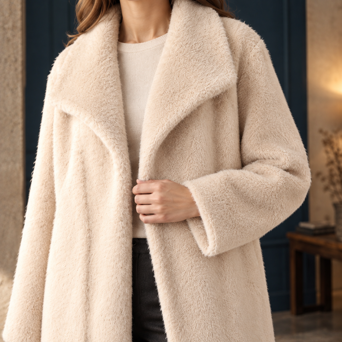 Jasmine Lapel Overcoat - Lead Product Detail