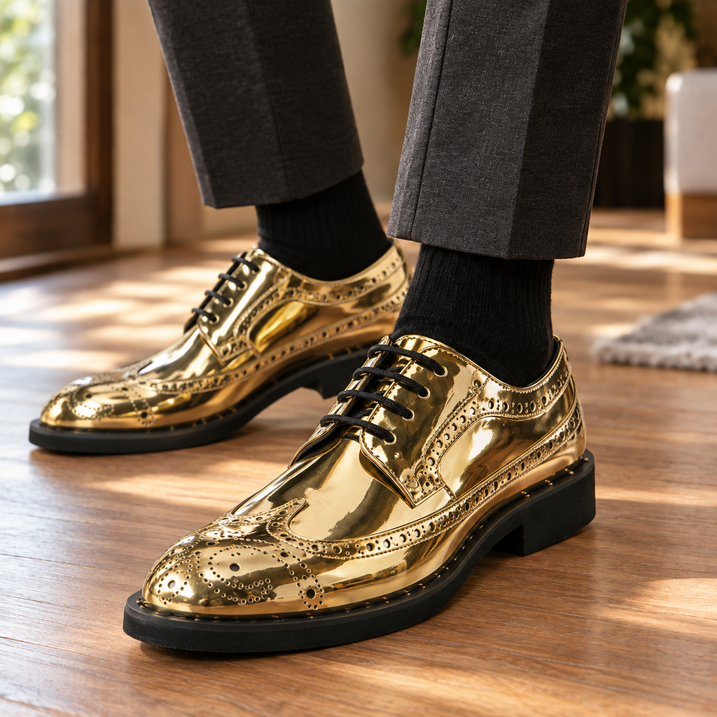 Castellano Brogue Derbies - Lead Product Detail
