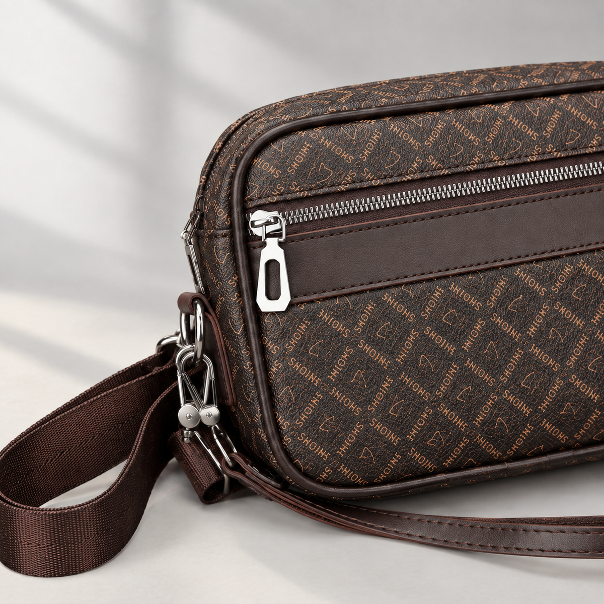 Carbone Monogram Crossbody Bag - Lead Product Detail
