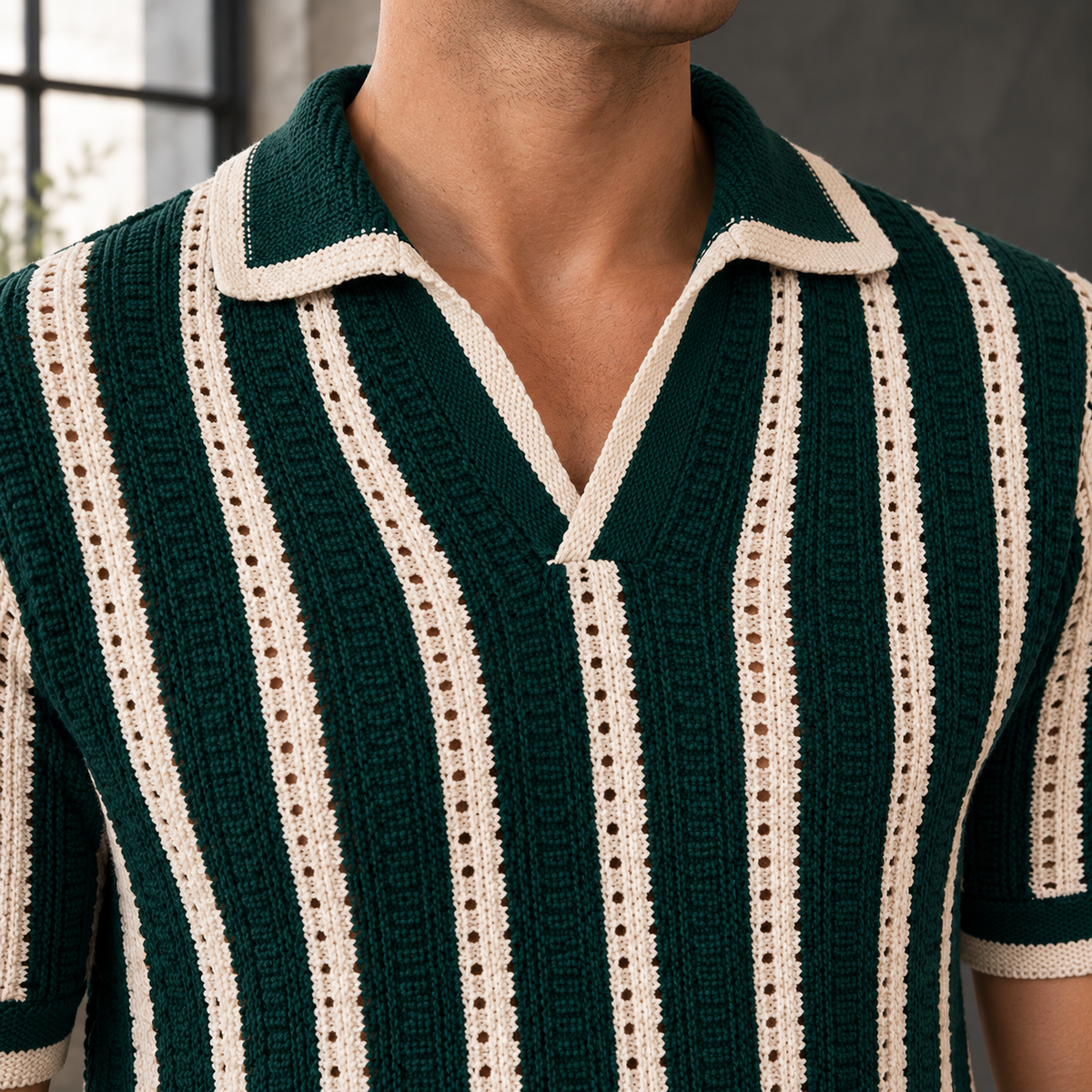 Roman Open-Collar Polo - Lead Product Detail