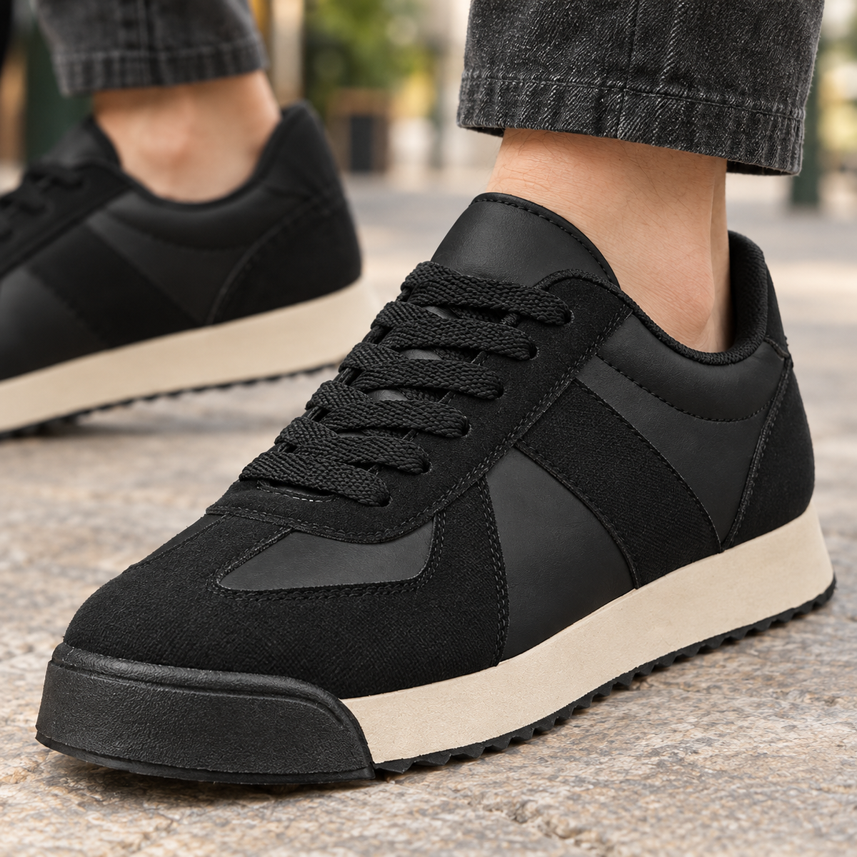 Ostuni Retro Sneakers - Lead Product Detail