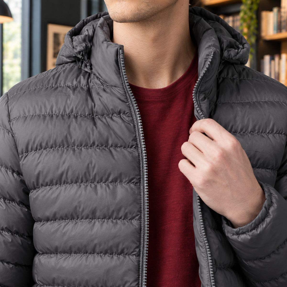 Hadrian Hooded Jacket - Lead Product Detail