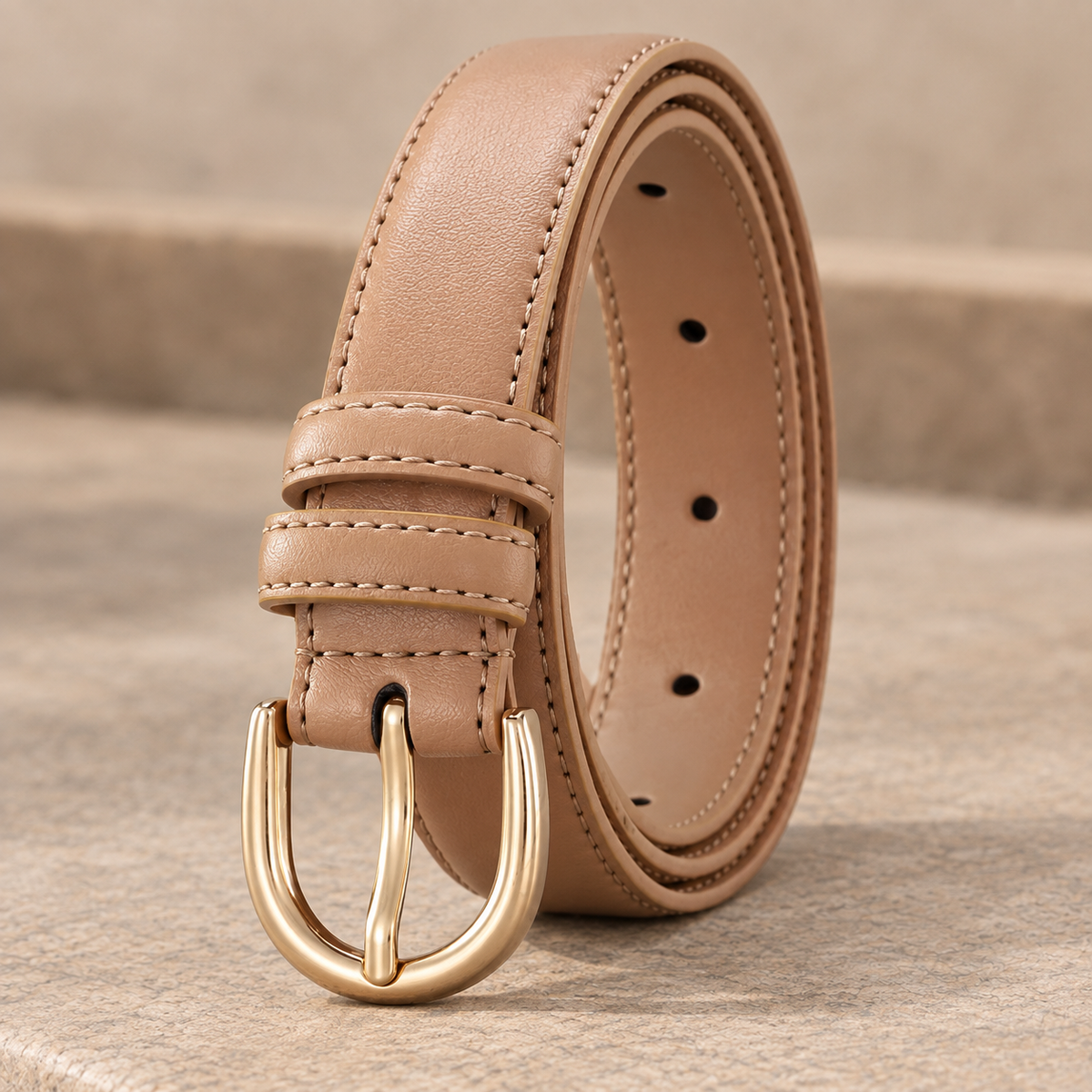 Paloma Leather Belt - Lead Product Detail