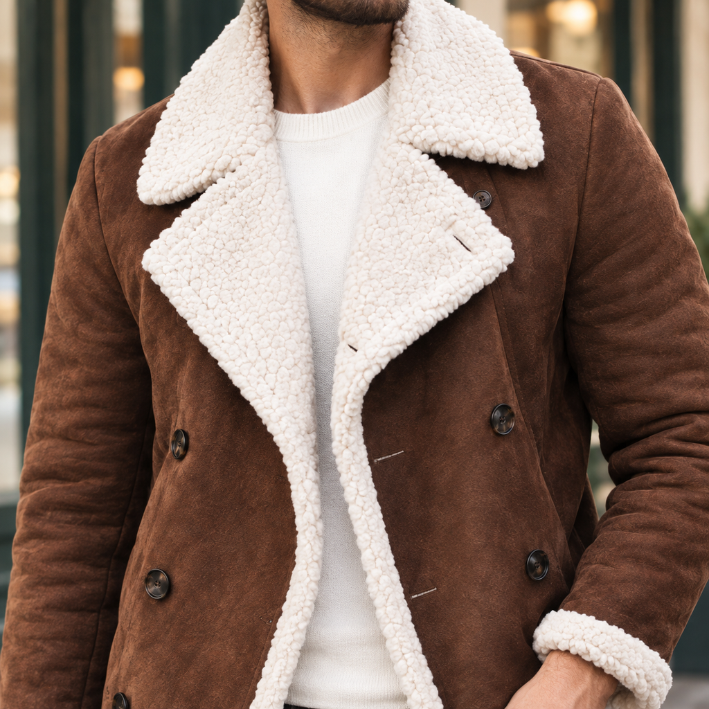 Wyatt Lapel Overcoat - Lead Product Detail