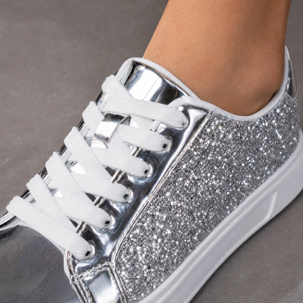 Amalfi Glitter Sneakers - Lead Product Detail