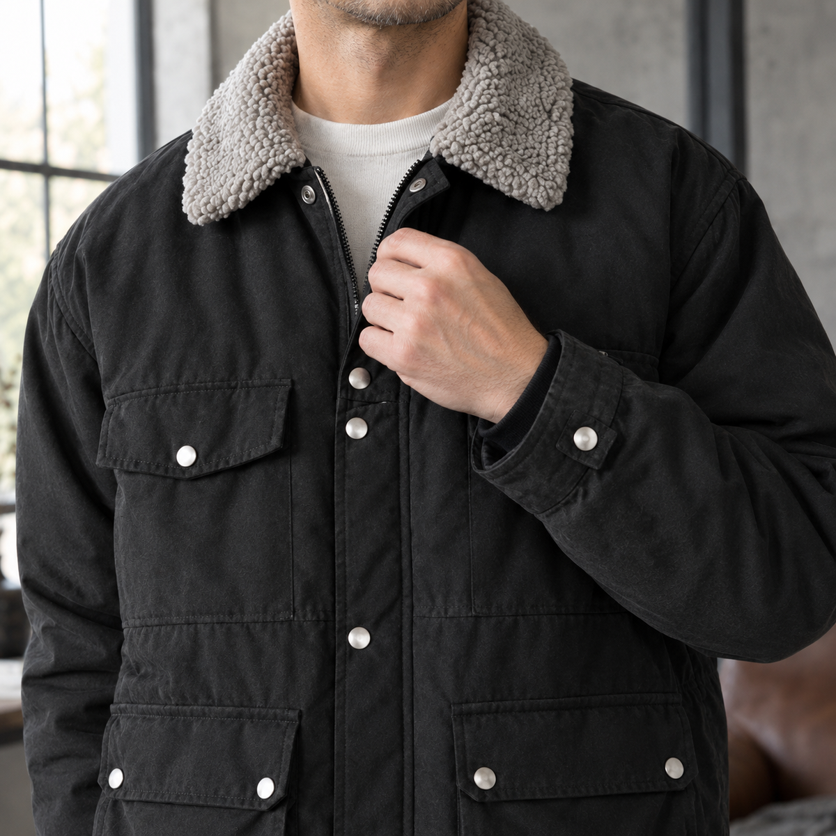 Florian Utility Jacket - Lead Product Detail