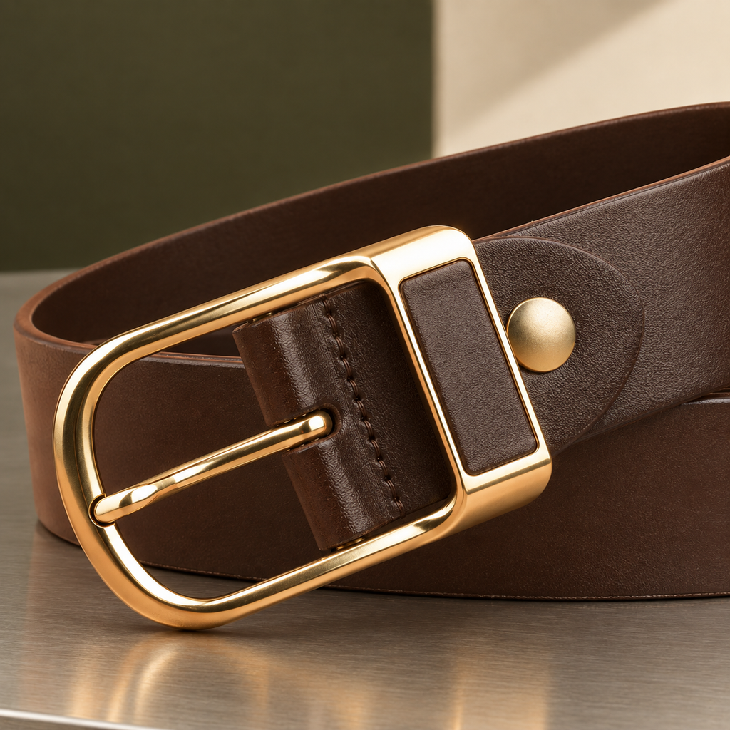 Bergamo Leather Belt - Lead Product Detail