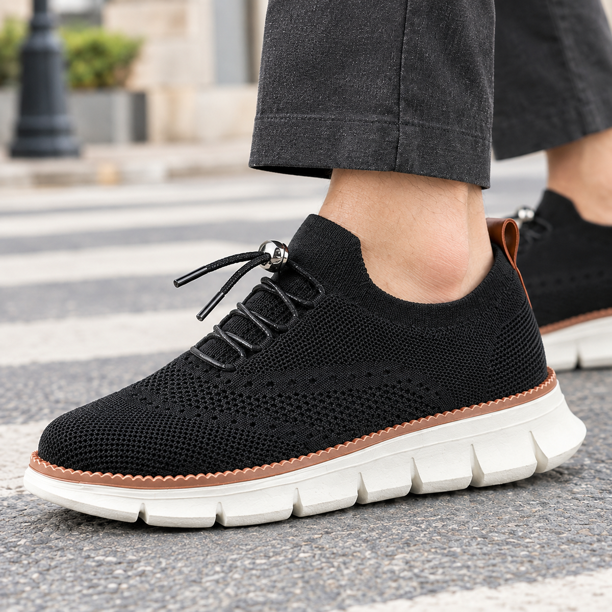 Graziani Knit Sneakers - Lead Product Detail